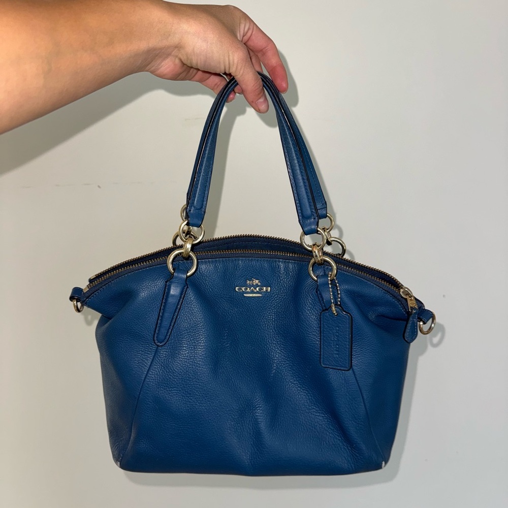 USED coach bag blue - Picture 6 of 9